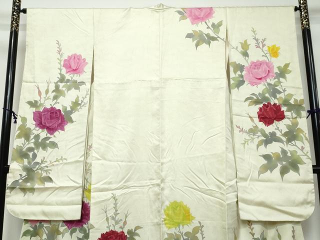平和屋着物●豪華振袖　ろうけつ染め　枝花文　正絹　逸品　DABK0112ud