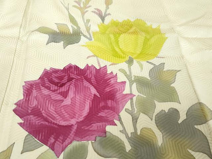 平和屋着物●豪華振袖　ろうけつ染め　枝花文　正絹　逸品　DABK0112ud
