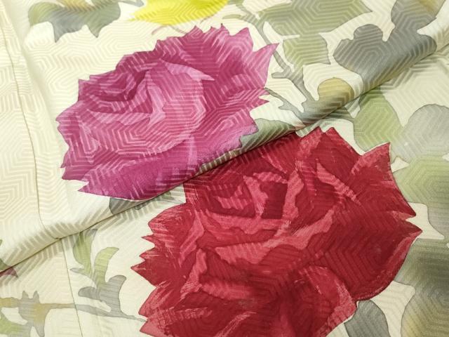 平和屋着物●豪華振袖　ろうけつ染め　枝花文　正絹　逸品　DABK0112ud