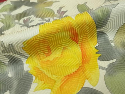 平和屋着物●豪華振袖　ろうけつ染め　枝花文　正絹　逸品　DABK0112ud