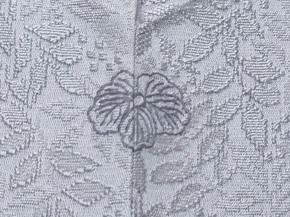 平和屋着物●上質な色無地　南天地紋　藤紫色　反端付き　正絹　逸品　未使用　DABK0114ud