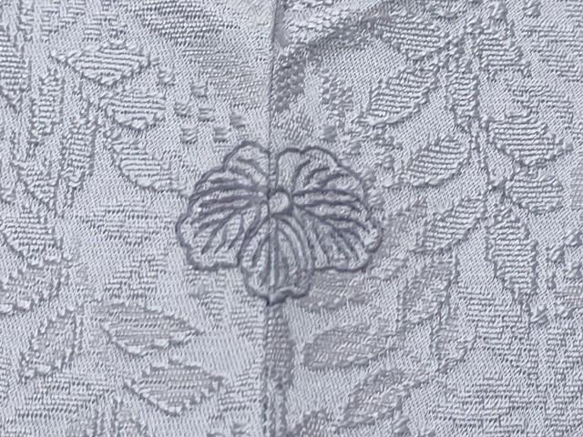 平和屋着物●上質な色無地　南天地紋　藤紫色　反端付き　正絹　逸品　未使用　DABK0114ud