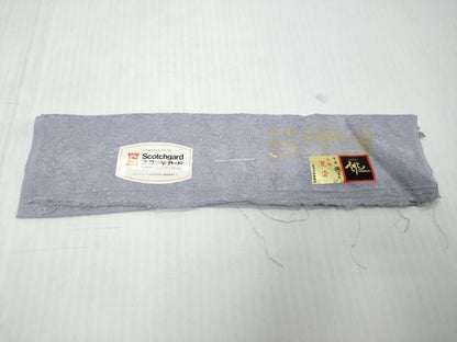 平和屋着物●上質な色無地　南天地紋　藤紫色　反端付き　正絹　逸品　未使用　DABK0114ud