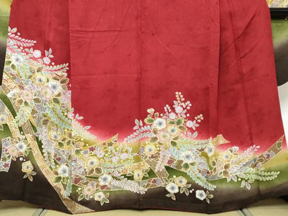 平和屋着物●豪華振袖　辻が花　暈し染め　金彩　やまと誂製　正絹　逸品　DABK0174ud