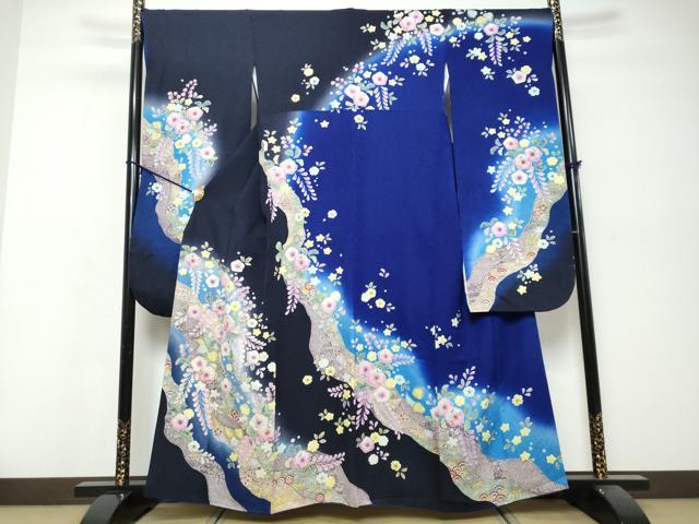 平和屋着物●豪華振袖　辻が花　暈し染め　やまと誂製　正絹　逸品　DABK0179ud