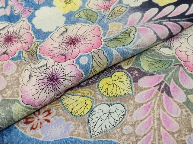 平和屋着物●豪華振袖　辻が花　暈し染め　やまと誂製　正絹　逸品　DABK0179ud