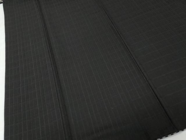 平和屋着物●上質な色無地　黒色　黒地　正絹　逸品　DABK0181ud