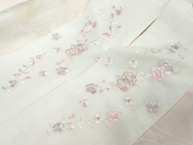 平和屋着物●豪華振袖・長襦袢（無双仕立て）セット　辻が花　暈し染め　金通し地　半衿刺繍　正絹　逸品　DABK0211ud