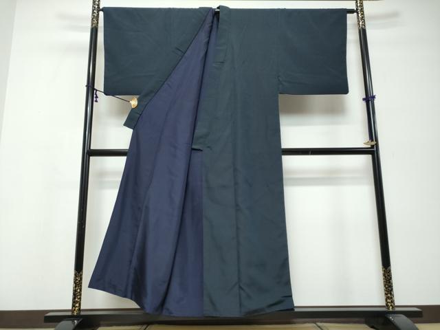 平和屋着物●男性　お召　アンサンブル　縞　正絹　逸品　DABK0213ud