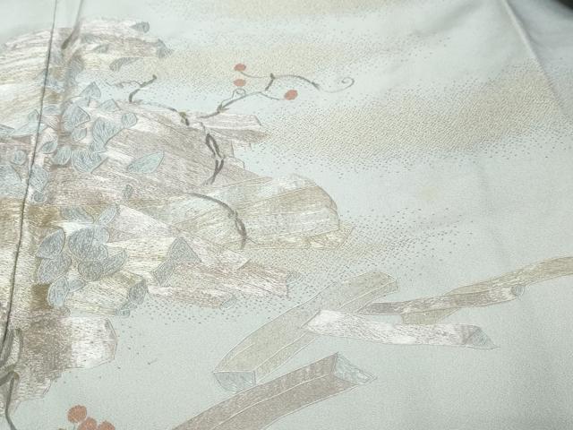 平和屋着物●中国三大刺繍　蘇州刺繍　総刺繍　色留袖　作家物　飛鳥南天文　暈し染め　金糸　正絹　逸品　未使用　DABK0231ud