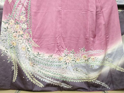 平和屋着物●豪華振袖　絞り　辻が花　暈し染め　金通し地　正絹　逸品　DABK0237ud