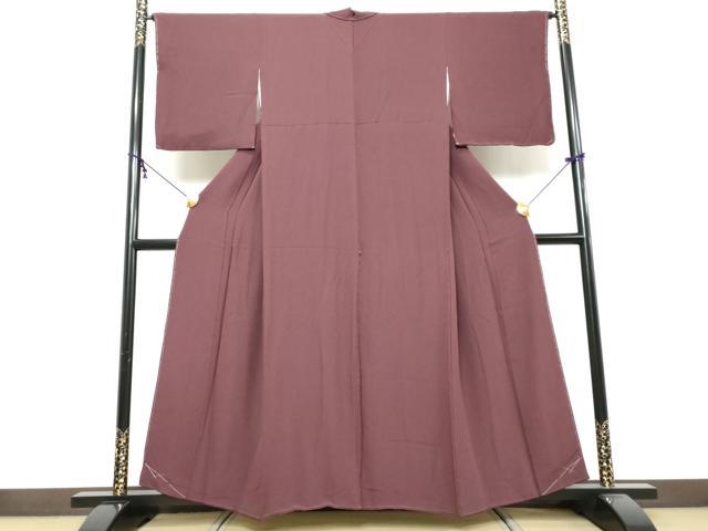 平和屋着物●上質な色無地　似せ紫色　正絹　逸品　DABK0247ud