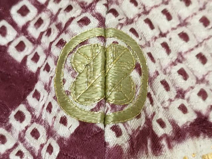 平和屋着物●創業460年・千總　訪問着　駒刺繍　絞り　流水草花籬文　金彩　正絹　逸品　DABK0248ud