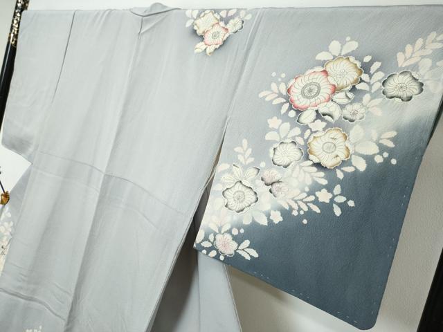 平和屋着物●訪問着　辻が花　暈し染め　反端付き　正絹　逸品　未使用　DABK0263ud