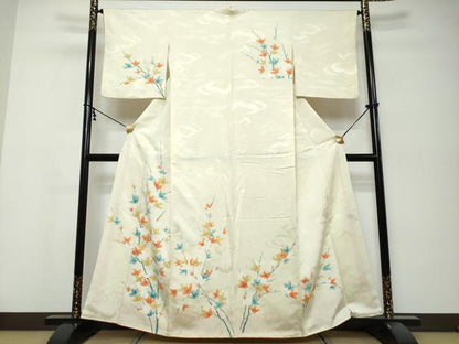 平和屋着物●訪問着　枝花文　正絹　逸品　DABK0267ud