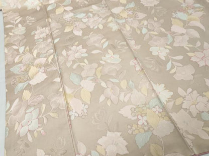 平和屋着物●上質な小紋　地紋起こし　草花文　正絹　逸品　DABK0268ud
