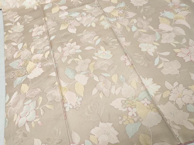 平和屋着物●上質な小紋　地紋起こし　草花文　正絹　逸品　DABK0268ud