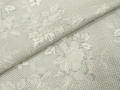 平和屋着物●本場大島紬　白大島　9マルキ　枝花文　正絹　逸品　DABK0273ud