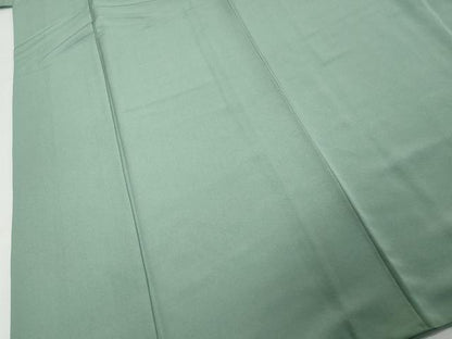平和屋着物●上質な色無地　錆青磁色　正絹　逸品　DABK0276ud