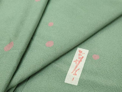 平和屋着物●世界的人形師　辻村寿三郎　ジュサブロー　小紋　水玉　正絹　逸品　未使用　DABK0287ud