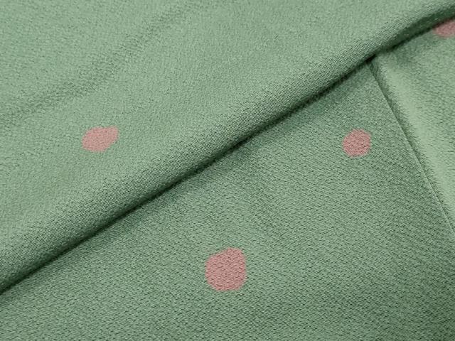 平和屋着物●世界的人形師　辻村寿三郎　ジュサブロー　小紋　水玉　正絹　逸品　未使用　DABK0287ud