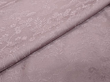 平和屋着物●上質な色無地　風景草花地紋　鳩羽色　さが美扱い　正絹　逸品　DABK0290ud