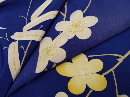 平和屋着物●アンティーク　大正ロマン　小紋　草花文　正絹　逸品　DABK0303ud