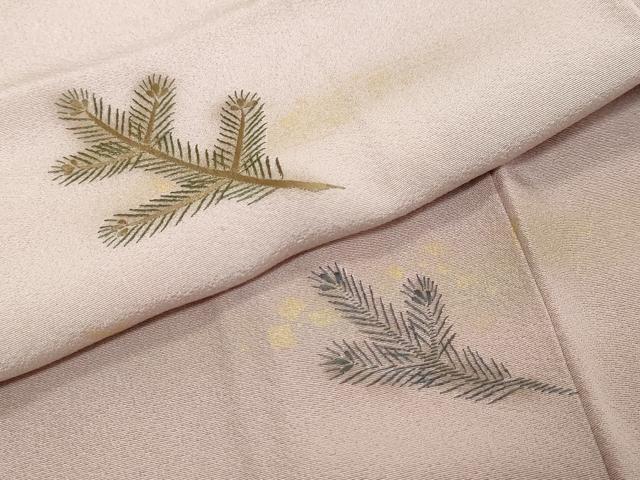 平和屋着物●訪問着　刺繍　草花文　暈し染め　金彩　正絹　逸品　DABK0320ud