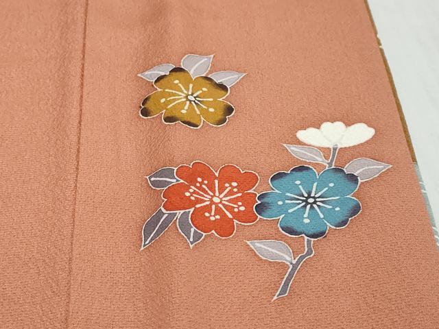 平和屋着物●訪問着　作家物　型染め　エ霞草花籬文　暈し染め　正絹　逸品　DABK0322ud