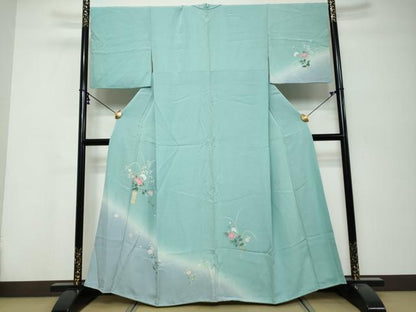 平和屋着物●訪問着　友禅　飾花文　暈し染め　正絹　逸品　DABK0326ud
