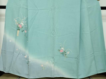 平和屋着物●訪問着　友禅　飾花文　暈し染め　正絹　逸品　DABK0326ud