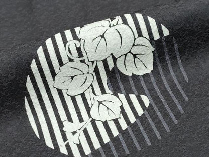 平和屋着物●訪問着　駒刺繍　蔦の葉文　正絹　逸品　DABK0328ud