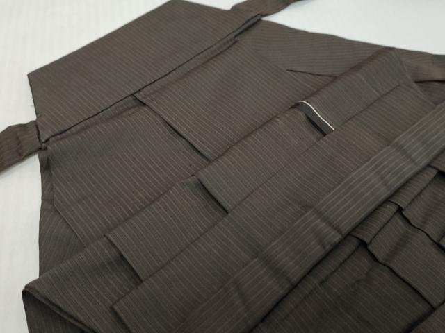 平和屋着物●男性　馬乗り袴　縞　正絹　逸品　DABK0341ud