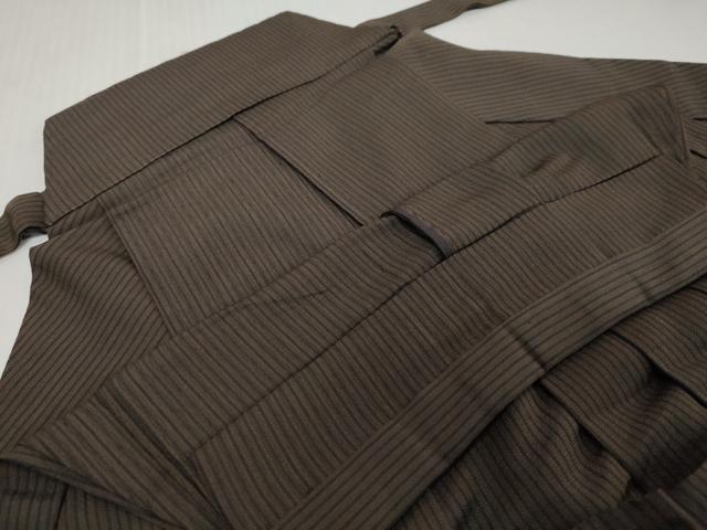 平和屋着物●男性　馬乗り袴　縞　正絹　逸品　DABK0343ud