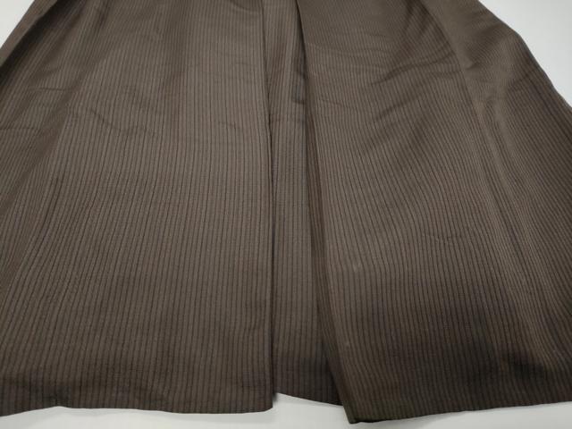 平和屋着物●男性　馬乗り袴　縞　正絹　逸品　DABK0343ud