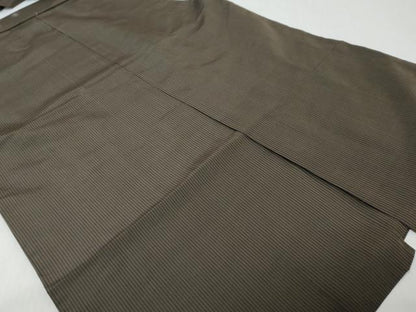 平和屋着物●男性　馬乗り袴　縞　正絹　逸品　DABK0344ud