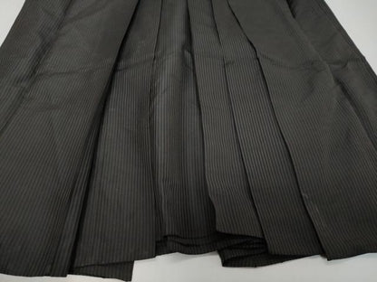 平和屋着物●男性　馬乗り袴　縞　正絹　逸品　DABK0345ud