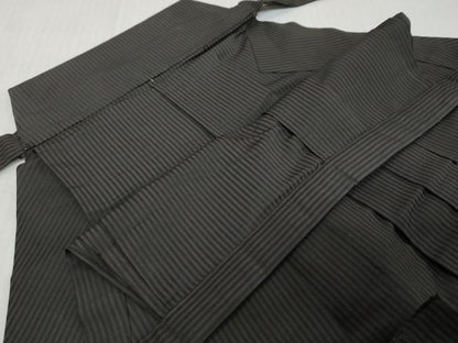 平和屋着物●男性　馬乗り袴　縞　正絹　逸品　DABK0345ud