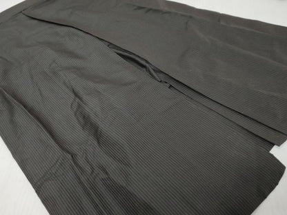 平和屋着物●男性　馬乗り袴　縞　正絹　逸品　DABK0345ud