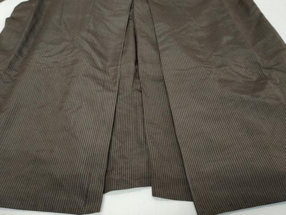 平和屋着物●男性　馬乗り袴　縞　正絹　逸品　DABK0346ud