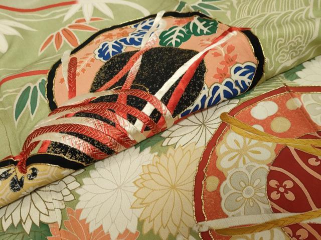 平和屋本店●アンティーク　大正ロマン　振袖　駒刺繍　鼓草花文　正絹　逸品　DABK0352ud