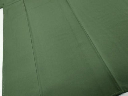 平和屋着物●上質な色無地　老竹色　正絹　逸品　DABK0356ud