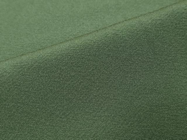 平和屋着物●上質な色無地　老竹色　正絹　逸品　DABK0356ud