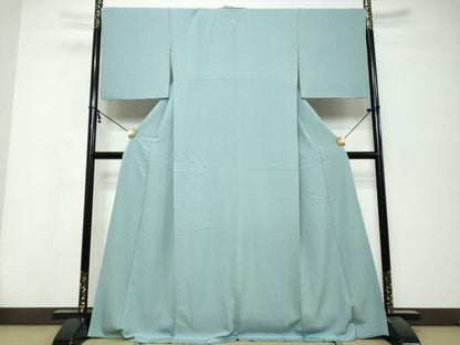 平和屋着物●上質な色無地　浅縹色　正絹　逸品　DABK0358ud