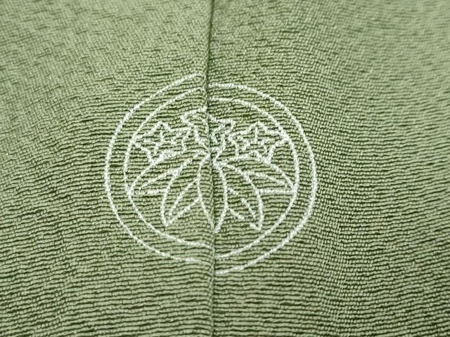 平和屋着物●上質な色無地　柳染色　正絹　逸品　DABK0359ud