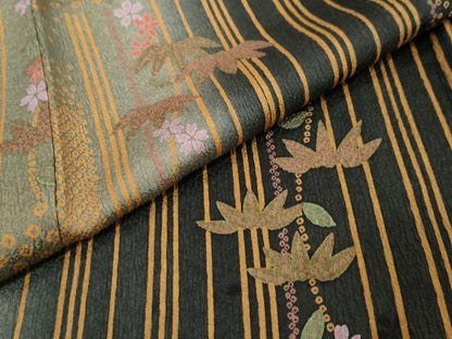 平和屋着物●訪問着　鹿の子草花文　暈し染め　正絹　逸品　未使用　DABK0361ud