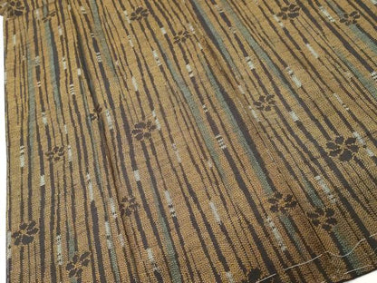 平和屋着物●上質な紬　舞花文　正絹　逸品　未使用　DABK0362ud