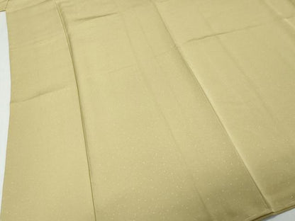 平和屋着物●上質な色無地　霞地紋　白橡色　松坂屋扱い　正絹　逸品　DABK0364ud