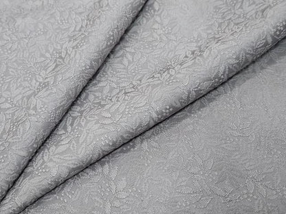 平和屋着物●上質な色無地　南天地紋　薄鼠色　正絹　逸品　未使用　DABK0370ud