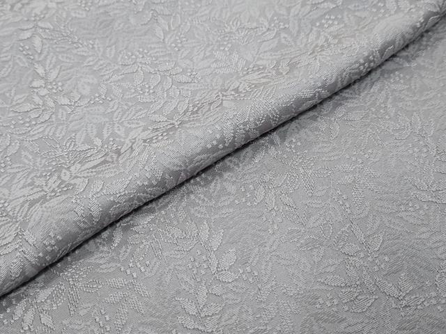 平和屋着物●上質な色無地　南天地紋　薄鼠色　正絹　逸品　未使用　DABK0370ud